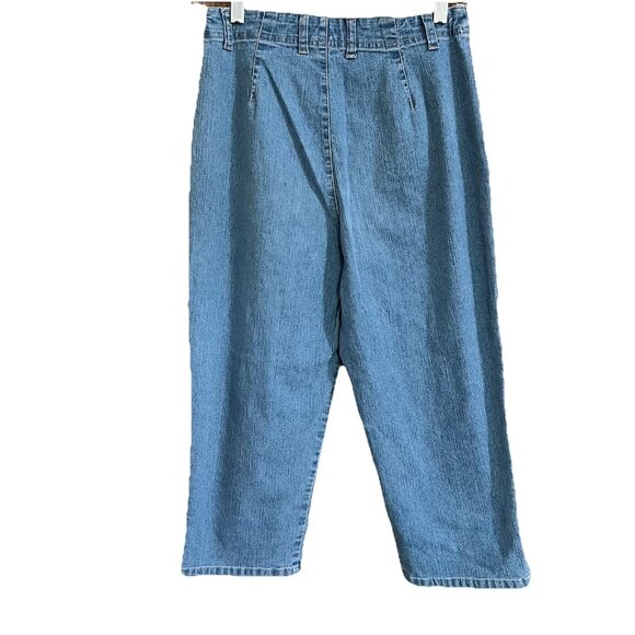 Womens Gloria Vanderbilt Capri Denim Jeans Light Wash Size 6 Meas 26x20 Slits - Picture 5 of 14